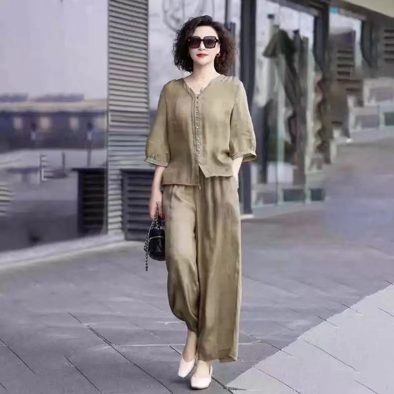 Set da donna in cotone e lino  - Linen Pant Wide recensione e prezzo