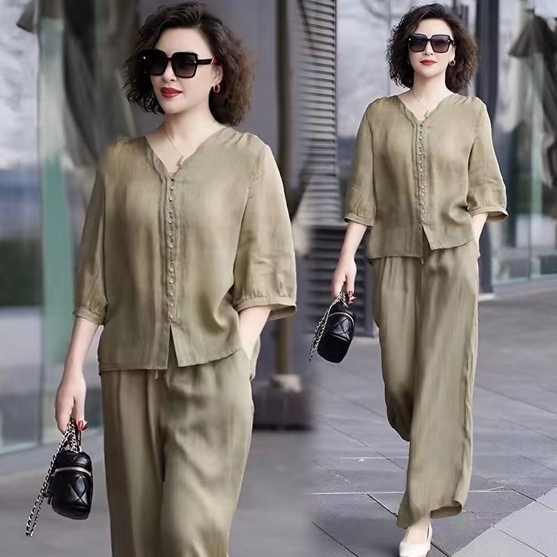 Set da donna in cotone e lino  - Linen Pant Wide recensione e prezzo