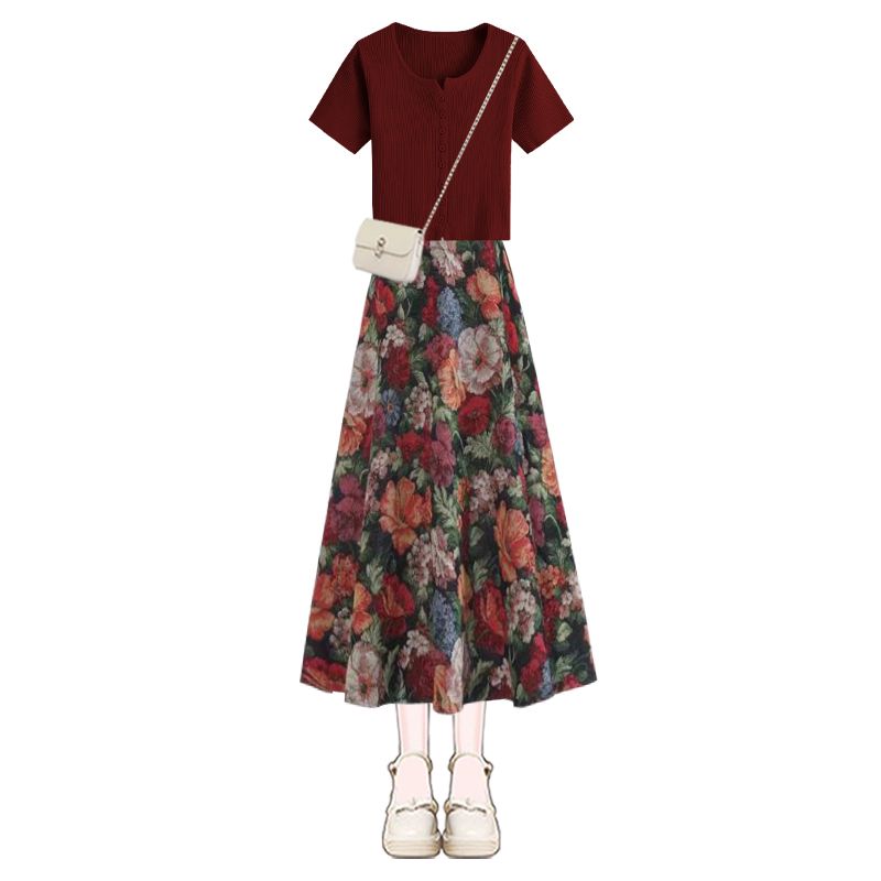 T-shirt da donna Lucky Wine Re - Midi Skirt Floral recensione e prezzo